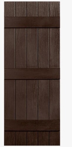 Alpha Shutters Three Batten, Five Board Closed Vinyl Shutters Pair (18" x 60") New In Box $299