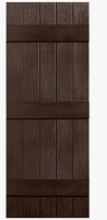 Alpha Shutters Three Batten, Five Board Closed Vinyl Shutters Pair (18" x 60") New In Box $299