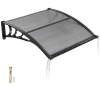 VEVOR Awnings for Door Entrance, 38 x 40 in, Exterior Front Door Window Awnings with Drainage & ABS Bracket, Rain Snow Sun Protection, Overhang Polycarbonate Door Canopy for Porch Patio, Smoky Gray New In Box $299