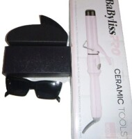 Prada Pair of Ladies Sunglasses with Carry Case / Babylisspro 1-1/4 inch Professional Caramic Curling Iron On Wokring Assorted
