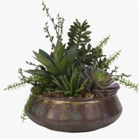 Brayden Studio&reg; 18'' Faux Succulent in Metal Planter New In Box $399