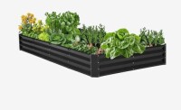 VEVOR Metal Raised Garden Bed, 8 x 4 x 1 ft Outdoor Galvanized Planter Box, with Open Bottom, Large Planter Raised Bed for Gardening Vegetables, Flowers, Herbs, and Succulent Plants, Dark Gray New In Box $199