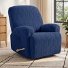 Rebrilliant Tiba Recliner Chair Covers 4-Piece High Elasticity Jacquard Recliner Cover, Soft Couch Cover for Recliner Machine Washable Furniture Protector with Elastic Bottom $99
