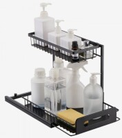 VEVOR 2 Tier Pull Out Cabinet Organizer(10.7"W x 14.2"D ), Under Sink Organizer and Storage, Slide Out Drawer Cabinet Organizer, Wire Basket Sliding Shelf, 12.5"W x 15.5"D x 13"H Install Size for Cabinet New In Box $79