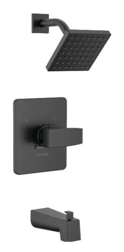Delta Faucet Modern One Handle Single Function Bathtub & Shower Faucet in Matte Black (Trim Only) New In Box $299