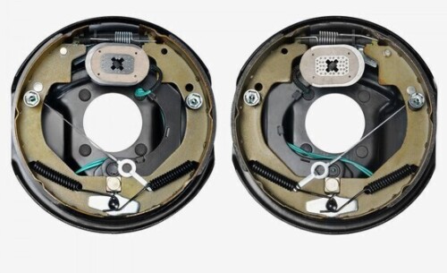 VEVOR Electric Trailer Brake Assembly, 10" x 2-1/4", 1 Pair Self-Adjusting Electric Brakes Kit for 3500 lbs Axle, 4-Hole Mounting, Backing Plates for Brake System Part Replacement (1 Right + 1 Left) New In Box $199