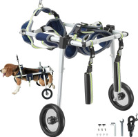 VEVOR 2 Wheels Dog Wheelchair for Back Legs, Pet Wheelchair Lightweight & Adjustable Assisting in Healing, Dog Cart/Wheelchair for Injured, Disabled, Paralysis, Hind Limb Weak Pet (XS) New In Box $199