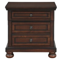 Cumberland 3 Drawer Brown Cherry Nightstand New Floor Model $299