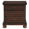 Cumberland 3 Drawer Brown Cherry Nightstand New Floor Model $299