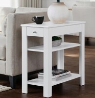 Slayter 24" Tall End Table with Storage Shelf New $199