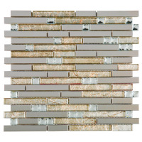 Supreme Tile Diamond 11.82 in. x 11.82 in. Interlocking Glossy Glass Mosaic Tile New $79