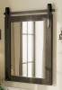 Latitude Run&reg; Amara Rustic Farmhouse Solid Wood Framed Tempered Glass Wall Mirror, 40" x 26" New In Box $299