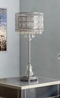 Willa Arlo&trade; Interiors Bevill 28.75'' H Silver Buffet Lamp with Crystal Accents New In Box $299