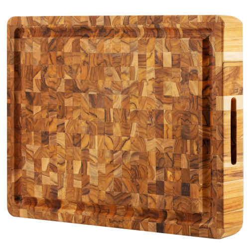 Foundry Select Anders Sturdy Teak Wood with End Grain Cutting Board, 18" W x 24" L New In Box $199