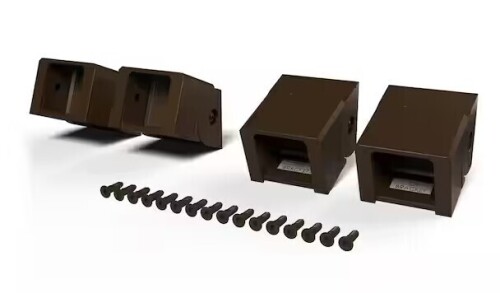 FORTRESS Inspire Railing Stair Aluminum Brown Brackets (Set of 4) New In Box $199