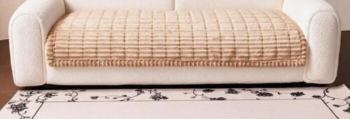 Latitude Run&reg; Pet-Friendly Shaggy Sofa Cover - Thick Plush Furniture Protector For Living Room, Tatami, Bay Window Use, 1.2'' H x 70.9'' W x 35.4'' D $99