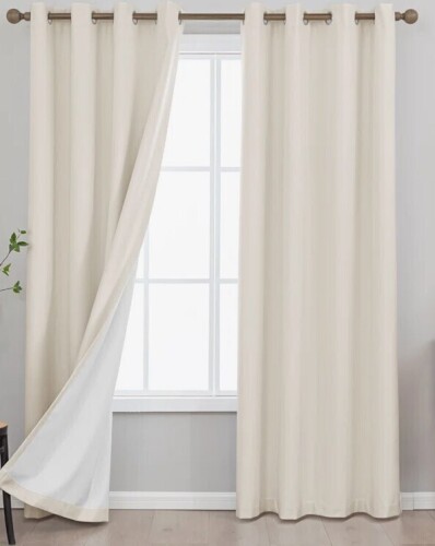 Latitude Run&reg; 100% Blackout Thermal Insulated Polyester Curtains (Pair) 52" x 96" $99