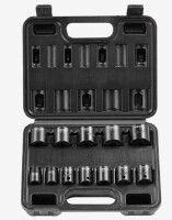 VEVOR 3/8" Drive Impact Socket Set, 12 Piece Shallow Socket Set SAE 5/16"-1", 6 Point Cr-Mo Alloy Steel for Auto Repair, Easy-to-Read Size Markings, Rugged Construction, Includes Storage Case New In Box $79