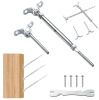 VEVOR T316 Stainless Steel Adjustable Angle 1/8" Cable Railing Kit/Hardware for Wood Post, Marine Grade for 1/8"Wire Rope, 0-180-Degree Angle & Easy Installation, Silver (30 Pack) New in Box $199