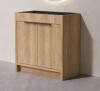 Ebern Designs 30" Freestanding Single Bathroom Vanity Cabinet With Double Doors And Soft-Close Hinges In Natural Oak New In Box $499