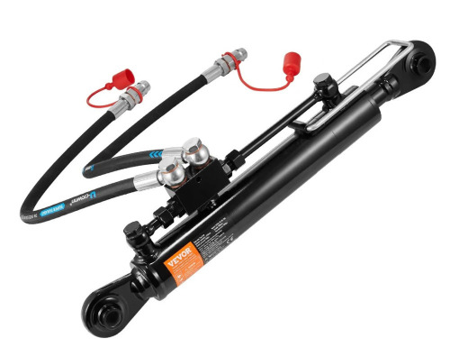 VEVOR Hydraulic Top Link Cat. 1-1 (11 in, 20-7/8 - 31-7/8 in ), Hydraulic Cylinder with 2 Hoses & G3/8" Check Valve New In Box $299