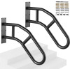 VEVOR Handrails for Outdoor Steps, 29" Length Wall Mount Safety Railings for 1-3 Steps, U-Shaped Handrail with Matte Black Finished, Stair Handrails for Kids, Elderly, Pregnant Women, Disabled 2 PCS New In Box $299