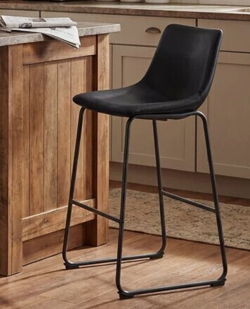 AllModern 29" Anke Vegan Leather Armless Bar Stool New In Box $299