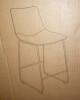 AllModern 29" Anke Vegan Leather Armless Bar Stool New In Box $299 - 2