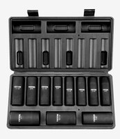 VEVOR 1/2" Drive Impact Socket Set, 11 Piece Deep Socket Set SAE 3/8"-1", 6 Point CR-V Alloy Steel for Auto Repair, Easy-to-Read Size Markings, Rugged Construction, Includes Storage Case New In Box $79
