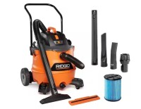 RIDGID 16 Gal. 6.5 Peak HP NXT Shop Vacuum Wet Dry Vac with Cart, Fine Dust Filter, Hose and Accessory Attachments HD1800 New Open Box On Working $299