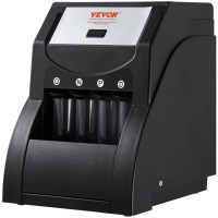 VEVOR USD Coin Sorter, Coin Sorter Machine for USD Coin 1? 5? 10? 25?, Sorts up to 230 Coins/min, Coin Sorter and Wrapper Machine Holds 200 Coins Included 4 Coin Tubes, Black On Working $99