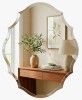 Red Barrel Studio&reg; Beveled Scalloped Frameless Bathroom Vanity Wall Mirror, 28" x 22" New In Box $299