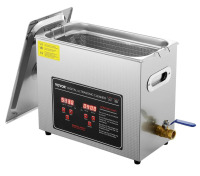 VEVOR Ultrasonic Cleaner with Digital Timer & Heater, Professional Ultra Sonic Jewelry Cleaner, Stainless Steel Heated Cleaning Machine for Glasses Watch Rings Small Parts Circuit Board (6L) New In Box $199