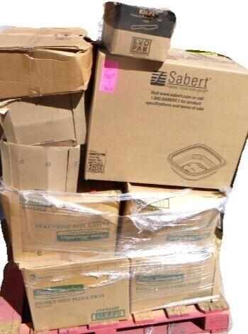 Pallet of Food Services Items and Food Service Packaging 5'