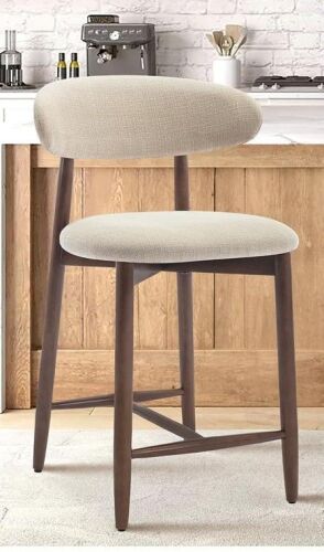 Corrigan Studio&reg; Noya Century Modern Upholstered Solid Wood Bar Stool New In Box $299