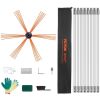 VEVOR 26 Feet Chimney Sweep Kit, w/ 8Reinforced Nylon Flexible Rods, Ergonomic Chimney Cleaning Brush, 360-Degree Brush Chimney Cleaner, Rich Accessories for Fireplace Flue Home Use Fits most Pipes New In Box $99