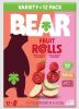 Bear Strawberry Raspberry Fruit Rolls Variety Pack, 8.4 oz New Best by 8/2027