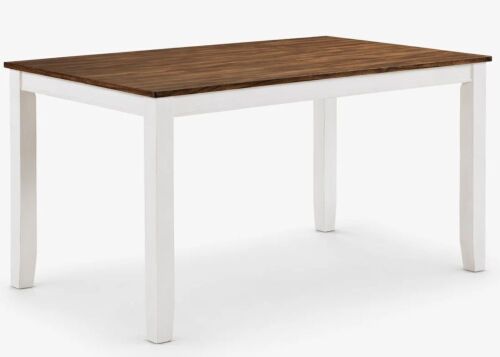 Red Barrel Studio Jordan Dining Table for 6 &middot; Two-Tone Cherry & White &middot; Mango Wood New in Box $1899