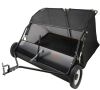 VEVOR Lawn Sweeper, 48.5", 26 cu. ft. Tow Behind Yard Sweeper, Dumping Rope Design & Heavy Duty, Durable to Use, Leaf & Grass Collector with Adjustable Sweeping Height for Picking Up Debris and Grass New In Box $599