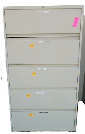 Lateral File Cabinet 36"/42" 5 Drawer Asst