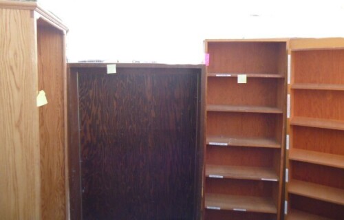 Wooden 5 shelf Bookcase asst