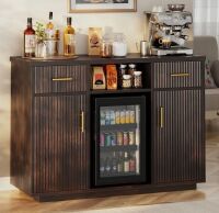 Ebern Designs 55.1'' W Coffee Bar Cabinet with Fridge Space, Buffet Sideboard Table with Charging Station New in Box $699