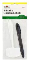 Burpee T-Stake Garden Labet with Marker, 10 Count / Burpee Spring Loaded Plant Clips, 10 Pack New In Box Assorted