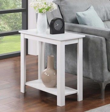 Slayter 24" Tall End Table with Storage Shelf New $199