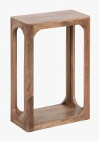 Loon Peak&reg; Dahl Slatted Mango Wood Slim Side Table for Use as Narrow Bedroom Nightstand New In Box $299