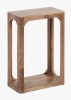Loon Peak&reg; Dahl Slatted Mango Wood Slim Side Table for Use as Narrow Bedroom Nightstand New In Box $299