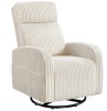 Yaheetech Corduroy Swivel Glider Chair in Beige New in Box $699