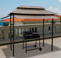 Wenty 9 Ft. W x 5 Ft. D Steel Barrel Gazebo in Mushroom New in Box $499