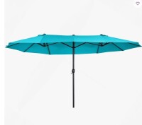 Arlmont & Co Extra Large 15Ft Double-Sided Outdoor Umbrella With Crank Handle And Air Vents New in Box $499