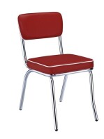 Coaster REtro Dining Chair in Red New in Box $299